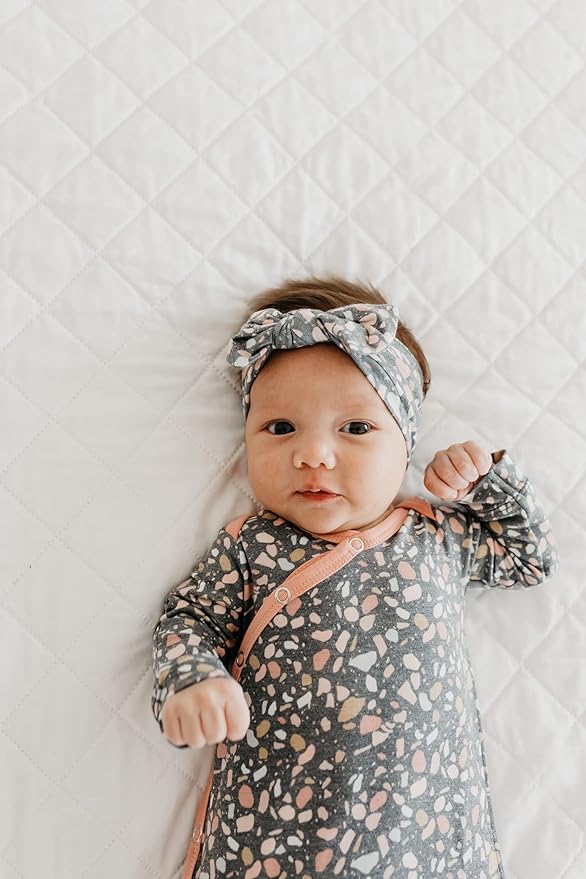 Copper Pearl Baby Bows: Stylish Headbands for Baby Girls, Premium Soft and Stretchy Baby Headbands, Perfect for Newborns, Trendy Designs - Gemini