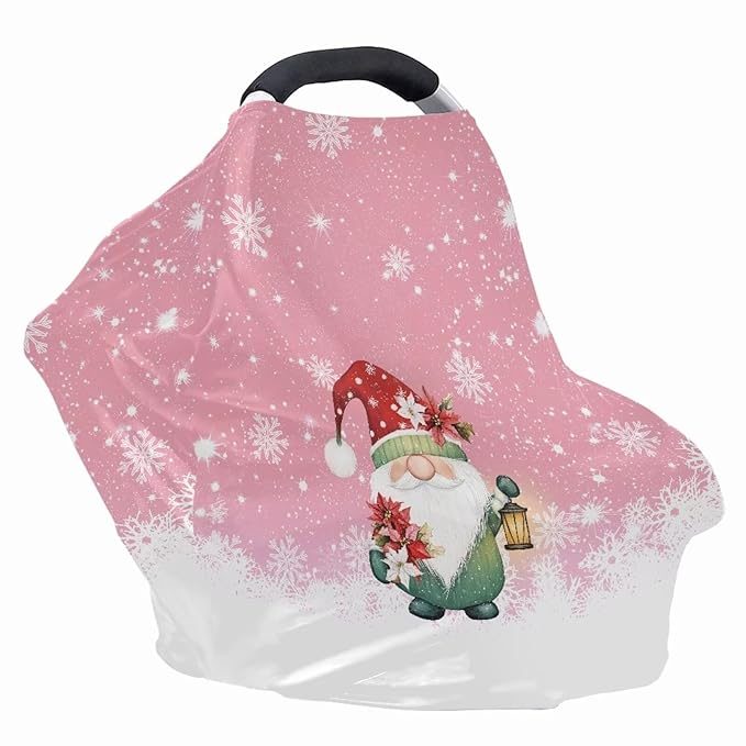 AFPANQZ Christmas Day Baby Car Seat Cover Stretchy Nursing Breastfeeding Covers Shopping Cart High Chair Stroller Covers Infinity Scarf Sunshade Car Seat Canopies