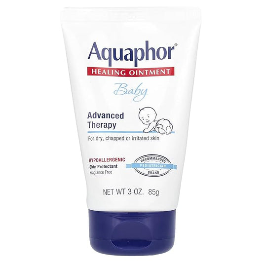 Aquaphor Baby Healing Ointment - Advanced Therapy for Chapped Cheeks and Diaper Rash, 4 Tube Pack