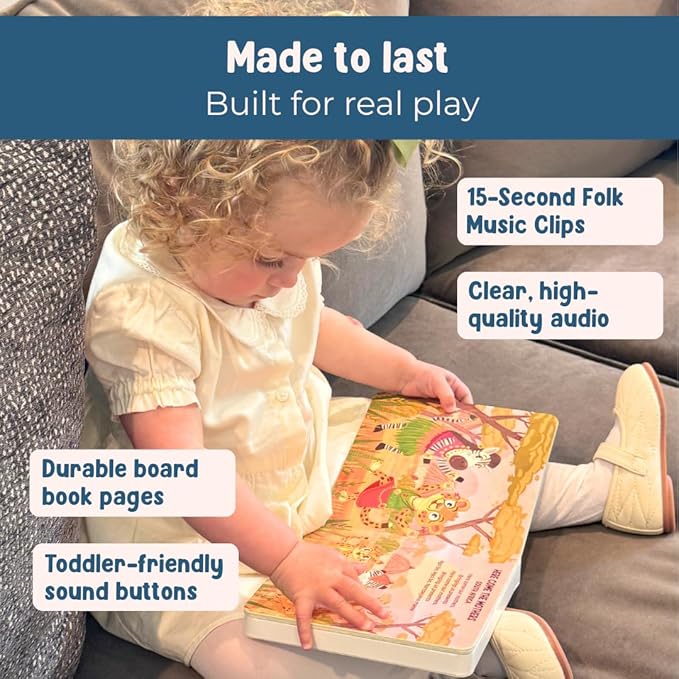 I Discover World Music – Sound Book for Babies & Toddlers | 6 Global Songs from Around The World | Interactive Board Book with Music | Ages 0–4 | Pirouette Kids