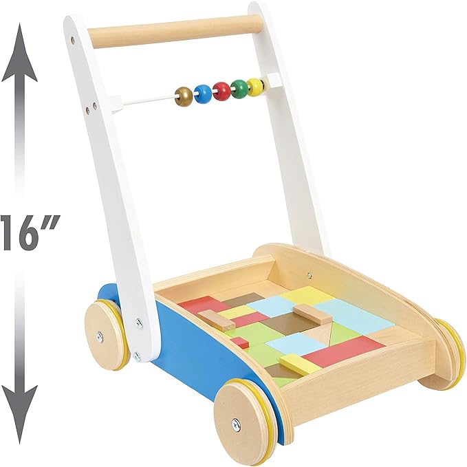 Early Learning Centre Wooden Toddle Truck, Hand Eye Coordination, Physical Development, Instills Confidence, Kids Toys for Ages 18 Month, Amazon Exclusive