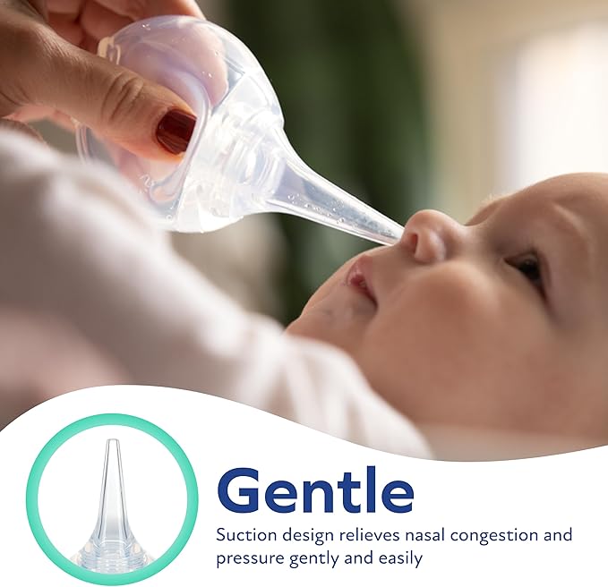 Dr. Talbot's Nasal Aspirator for Babies - Silicone - Includes Storage Case - Clear,(Pack of 2)