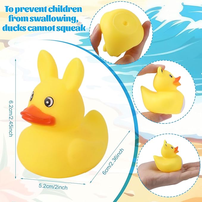 120 Pcs Rubber Ducks Assorted Plastic Christmas Rubber Duck for Cruise Ducks Ducking Bath Pool Toys Duck Party Favors Cruise Ships Hiding Christmas Stocking Stuffers for Kids Teens