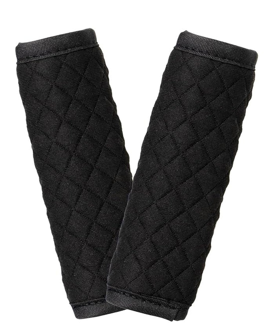 Car Seat Belt Pads 2 Pack for Baby Kids, Soft Reversible Car Seat Shoulder Strap Cover Pads, Seat Neck Strap Covers for Stroller, Carrier, Pushchair - Black