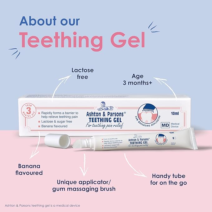 Ashton & Parsons Teething Gel for 3 Months+ Infants to Help Relieve Common Teething Symptoms 10ml