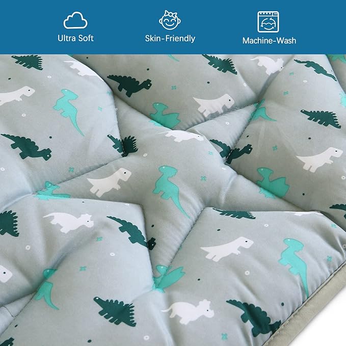 SPRINGSPIRIT Baby Play Mat, 59x59 Playmat for Playpen, Thicken Baby Mat for Floor, Non-Slip Washable Playmat for Babies, Toddlers, Grey