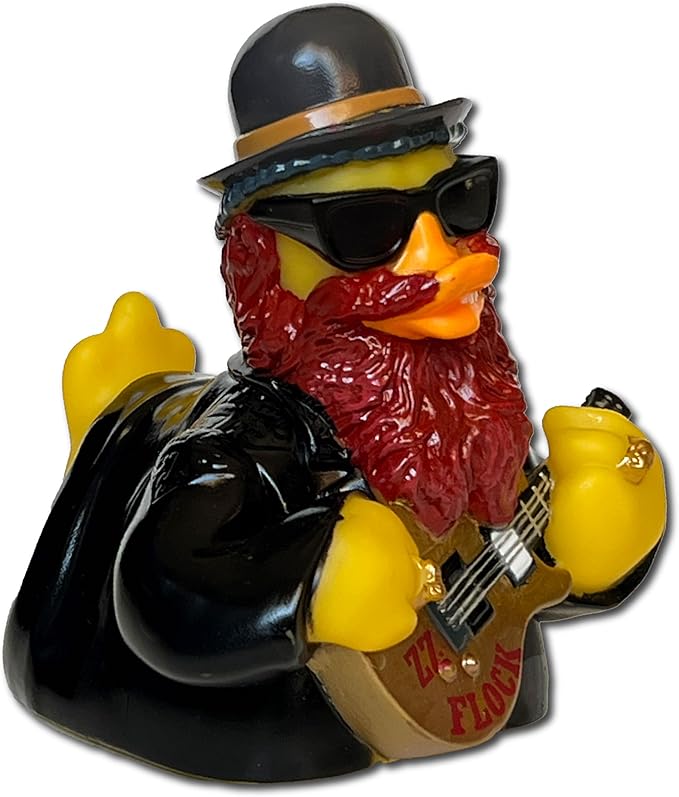 CelebriDucks - ZZ Flock- Eggs... She Knows How to Use 'Em - Floating Rubber Ducks - Collectible Bath Toy Gift for Kids & Adults of All Ages