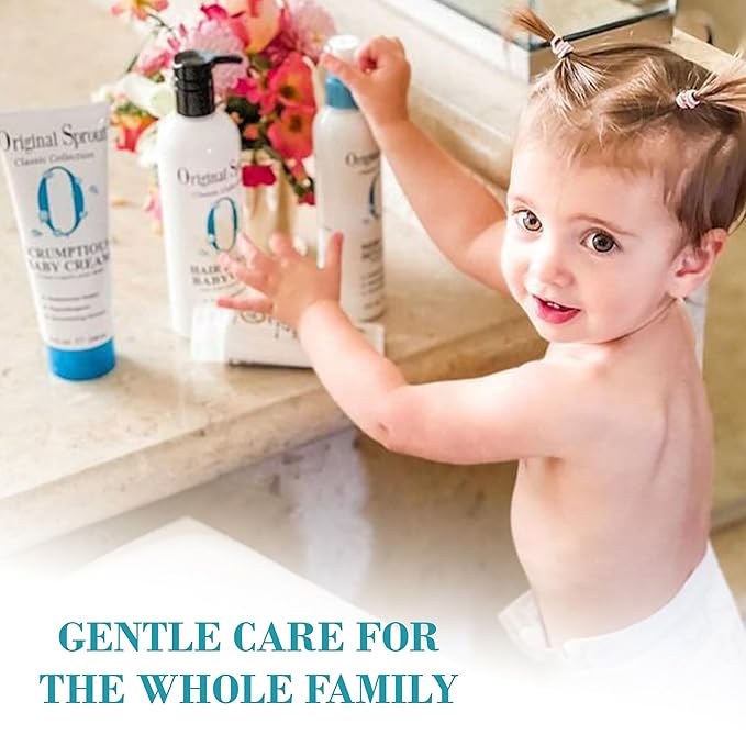 Original Sprout Scrumptious Baby Cream for Sensitive Skin & Diaper Rash, Gentle Non-Greasy Baby Lotion with Zinc Oxide & Calendula, Moisturizing Face & Body Cream, 12 fl oz