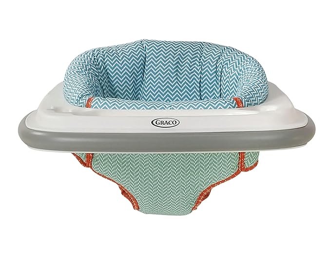 Graco Bumper Doorway Jumper for Baby, Bounce Seat with Machine Washable Pad, Adjustable Height Baby Jumper, Play Tray for Toys, Caravan