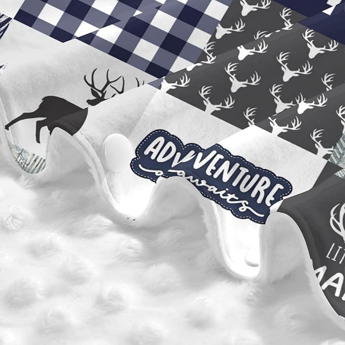 Personalized Baby Car Seat Canopy with Name, Custom Woodland Deer Baby Car Seats Covers for Baby Boy, Opening Minky Nursing Breastfeeding Cover for Infant, Carseat Canopies for Newborn