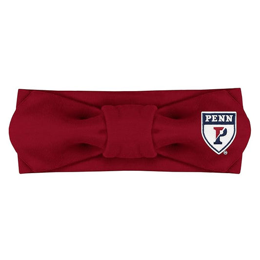 Creative Knitwear Pennsylvania Quakers Infant Girls Crimson Solid Hair Knot Headband Embroidered Logo - Size Newborn - 4T