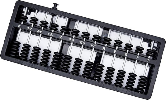 1 Piece Abacus 13 Digits, Abacus Chinese Vintage, Abacus Wooden, for Arithmetic Mathematic Education