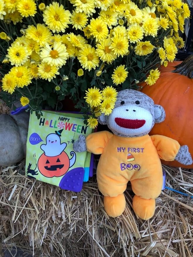 Magic Years Soft, Crinkle Activity Book with Teether, Tabs and Strap, 5 inches (Happy Halloween)