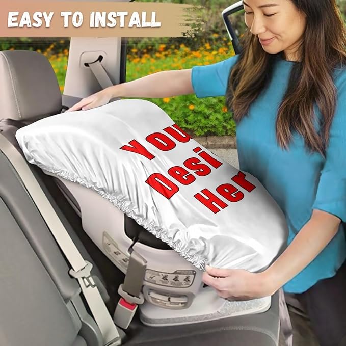 Custom Design Baby Car Seat Cover, Keeps Toddler Cool, Fits Most Car Seats, Easy Installation, Space-Saving Design