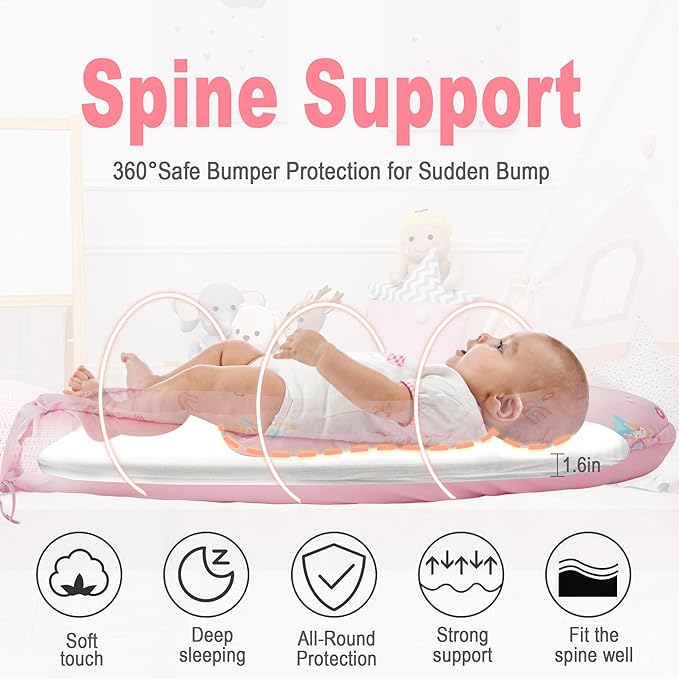 Viviland Baby Lounger Snuggle Me Lounger Fits 0-24 Months Newborn Infant Babies, Princess