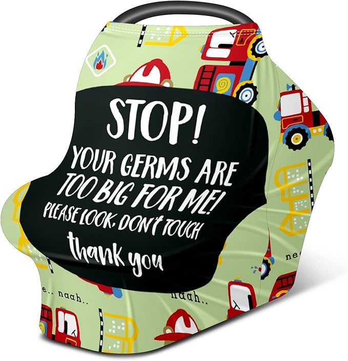 Baby Car Seat Stroller Covers Don't Touch Car New Mom Nursing Cover Breastfeeding Scarf Soft Breathable Stretchy Coverage Carseat Canopy Cover for Boys and Girls