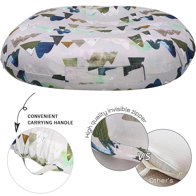 TANOFAR Mountains Newborn Lounger Pillow Cover, Lounger Cover for Boys Girls, Snugly Fit Infant Lounger for Baby, Infant Removable Slipcover, Breathable & Reusable (Lounger Pillow Not Included)