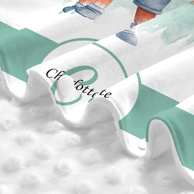 Personalized Baby Car Seat Cover Winter Custom Minky Carseat Cover Boy Girls with Name Fox Carseat Canopy Customized Car Seat Canopy Infant Carrier Covers Nursing Cover Toddler Blanket