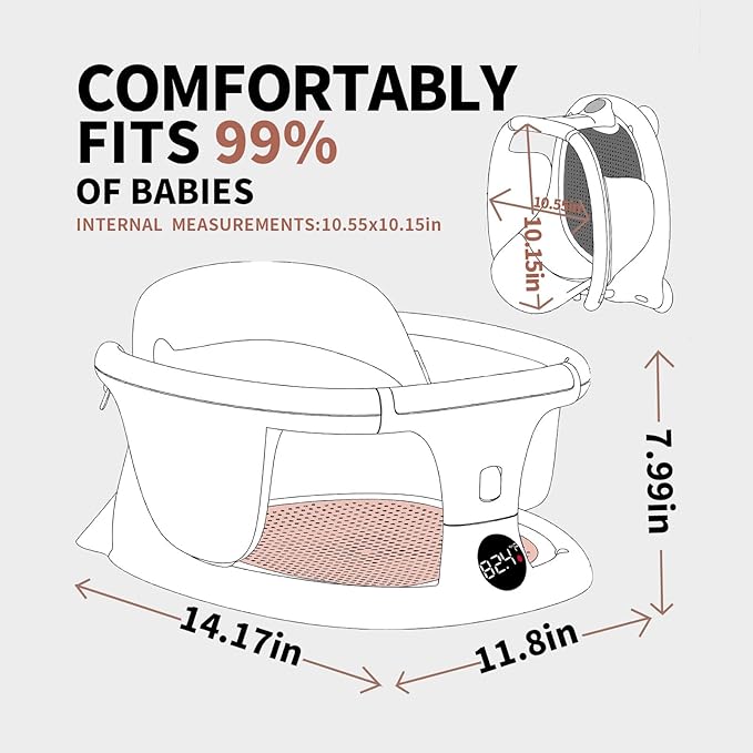 Baby Bath seat for Babies Sitting up Infant Bath tub Portable sit up Seats Bathing Chair Newborn Essentials Toddler Must Haves 0-12 Months Bathtub Sink Bather Sitting Shower Support Travel Ring