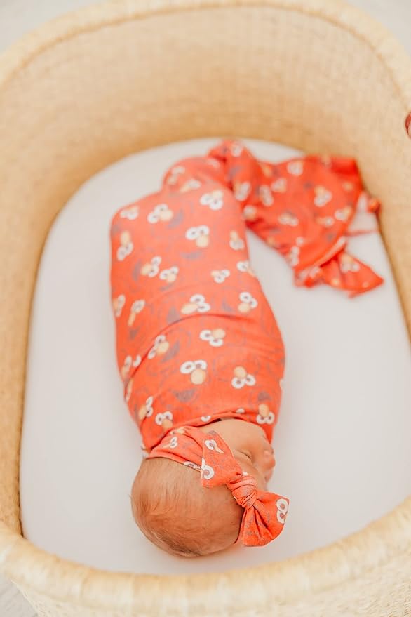 Copper Pearl Baby Bows: Stylish Headbands for Baby Girls, Premium Soft and Stretchy Baby Headbands, Perfect for Newborns, Trendy Designs - Elmo