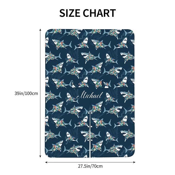 Personalized Baby Car Seat Canopy for Babies with Name, Custom Cute Shark Stroller Car Seat Covers for Boys Girls, Nursing Carseat Cover for Breastfeeding, Car Seat Canopies for Infant Newborn