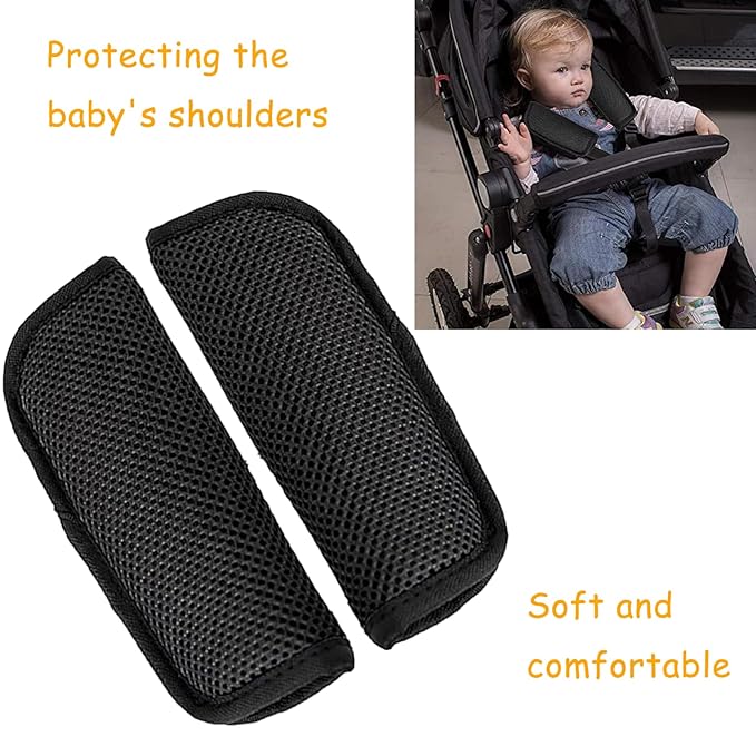 2 Pack Comfortable Seat Straps Shoulder for Kids,Universal Belt Strap Covers for Newborns Infants Kids,Seatbelt Holder Pad for High Chairs
