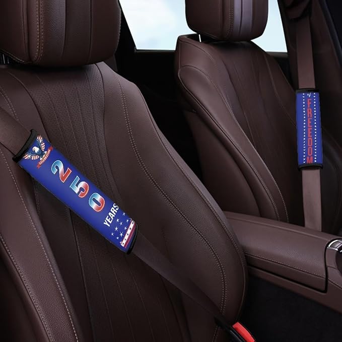 Seat Belt Cover Pad Personalized Seatbelt Covers,Car Accessories for Women, Men & Kids Seatbelt Cushion Shoulder Pads for Truck, SUV, Backpack,250th Anniversary