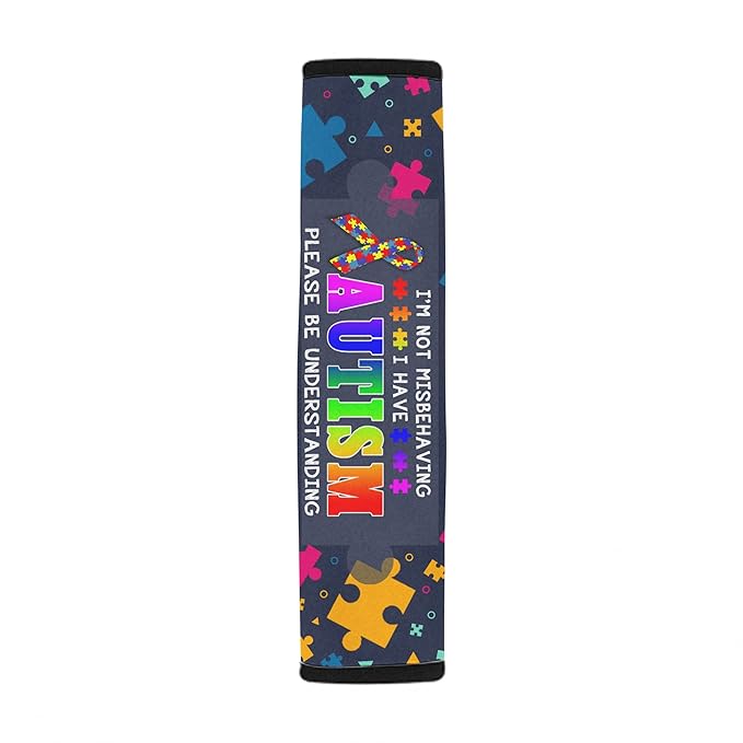 I am Not Misbehaving Seat Belt Cover Special Need Autistic Car Seat Belt Covers for Kid Children Autsim Awareness Medical Alert Seat Belt Cover