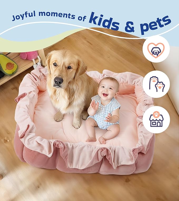 Little Dove 5-in-1 Plush Baby Play Gym, Tummy Time Mat with Blanket and 6 Sensory Toys, Baby Play Mats, Convertible Baby Gym for Sensory Development from Newborn to Toddler, Pink