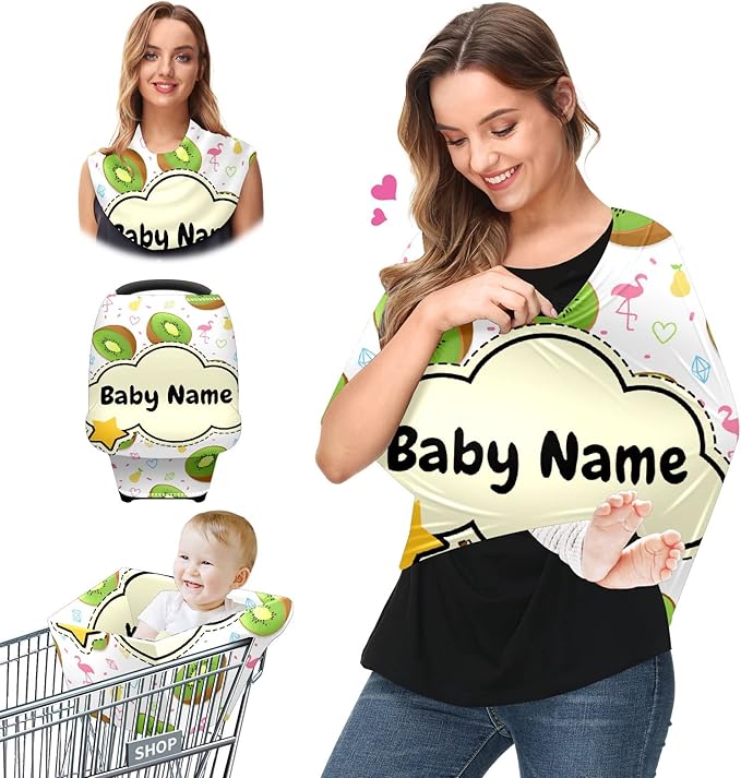 Baby Car Seat Stroller Cover Nursing Cover New Mom Breastfeeding Scarf Soft Stretchy Infant Carrier Cover Car Canopy Coverage