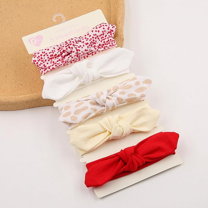 KIDOCHEESE Baby Headbands Soft Stretchy Baby Girl Bows Newborn Infant Toddler Headwrap Hair Accessories