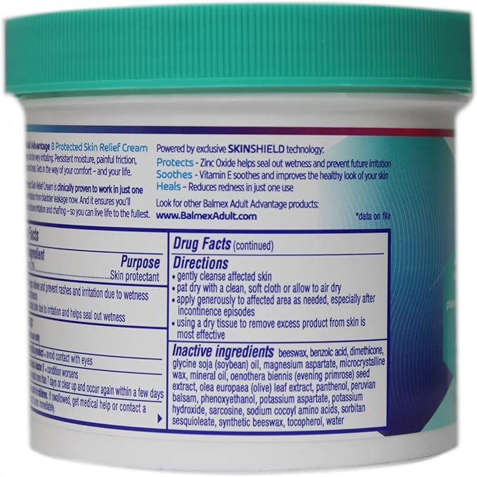 Balmex Adult Care Rash Cream, 12oz, (Pack of 2)