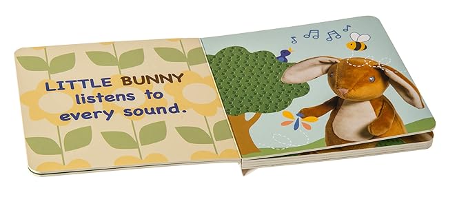 Mary Meyer Leika Baby Board Book, 6 x 6-Inches, Little Bunny