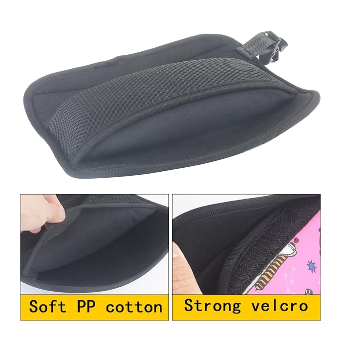 Car Seat Belt Pillow for Kids with Clips,Seat Strap Belt Covers Pad Cushion,Car Seatbelt Cover Pillows for Toddlers (Space Pink)
