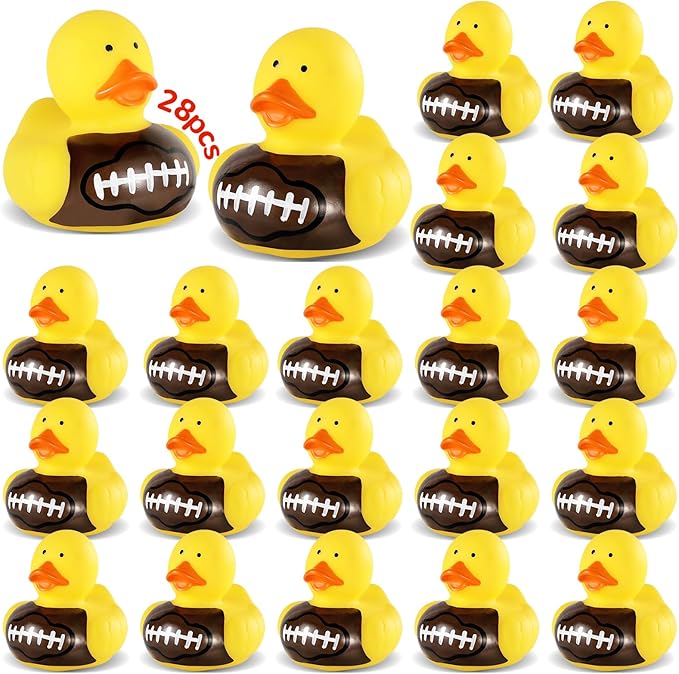 SCIONE 28 Pcs Baseball Rubber Ducks Bulk, Sports Themed Mini Duckies for Kids, Baseball Party Favors, Goodie Bag Fillers, Classroom Prizes, Baseball Team Gifts for Boys Girls, Birthday Party Supplies