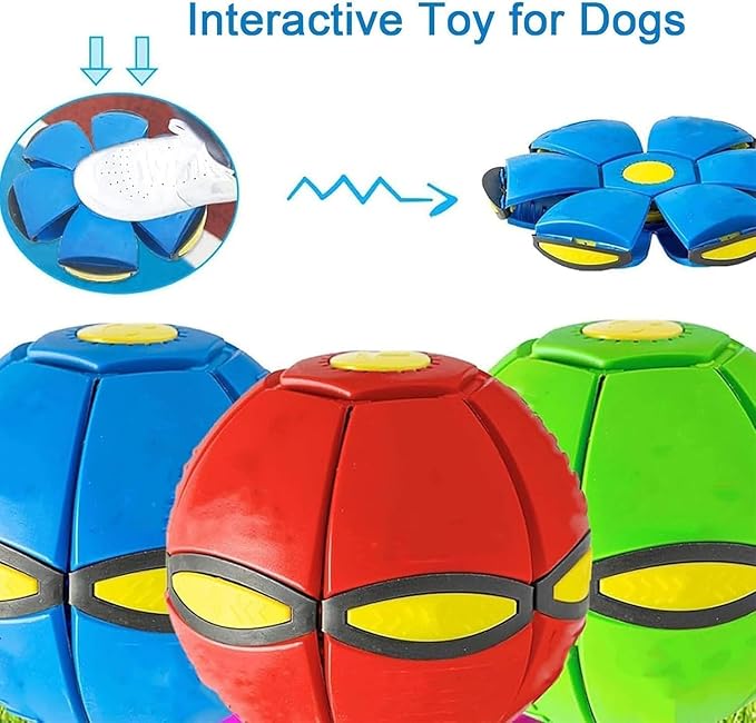 Magic Ball, Magic Metaball, Children Bouncing Ball, Parent-Child Interaction, Dual Form Freely Switchable, with 6 Light for Kid