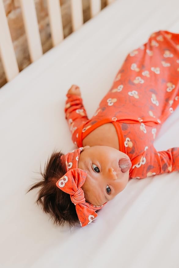 Copper Pearl Baby Bows: Stylish Headbands for Baby Girls, Premium Soft and Stretchy Baby Headbands, Perfect for Newborns, Trendy Designs - Elmo