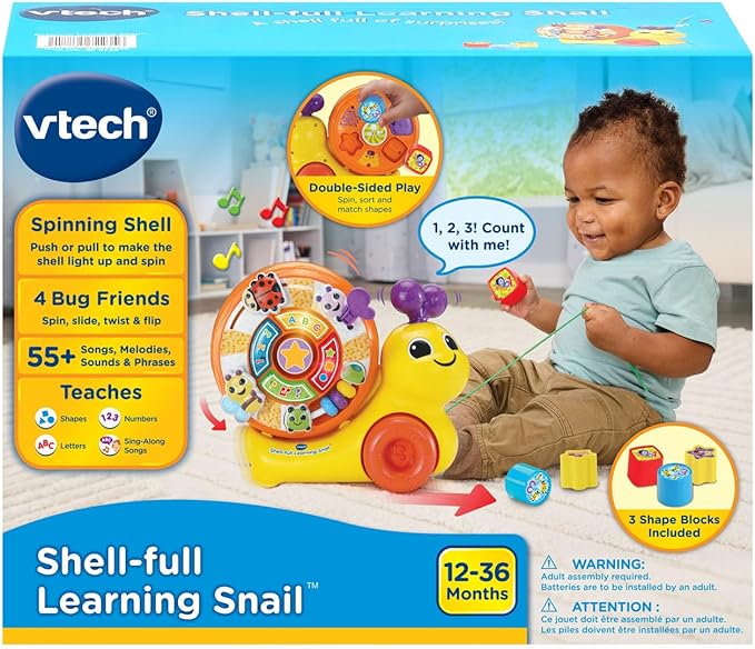 VTech Shell-Full Learning Snail Pull Toy for Toddlers