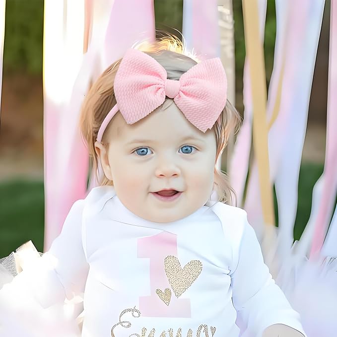 Rainbow Hair Bows for Baby Girls Dreamy Hair Accessories Violet Headbands for Newborn Infant Toddler Babies Outfits Accessory Hair Bands