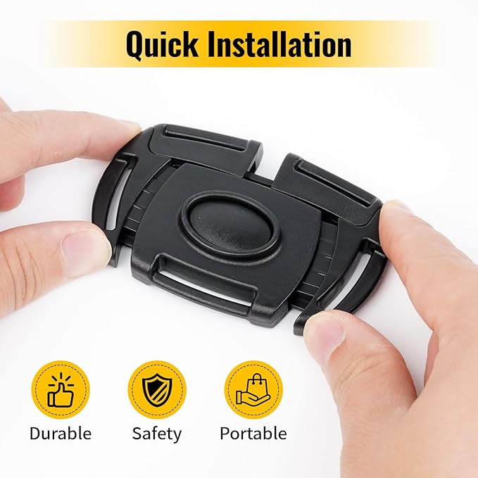 Stroller Harness Buckle Replacement Compatible with Diono Stroller & Car Seat, Safety Harness Clip for Babies, Toddlers & Kids (Buckle Only，Black 1 Pack)
