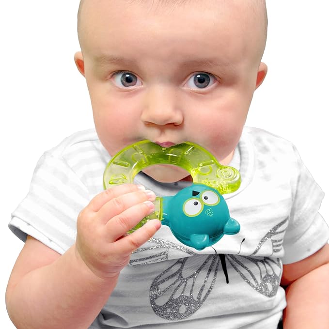 bblüv - Gümi - Chillable Textured Teething Toy (Owl, Lime)