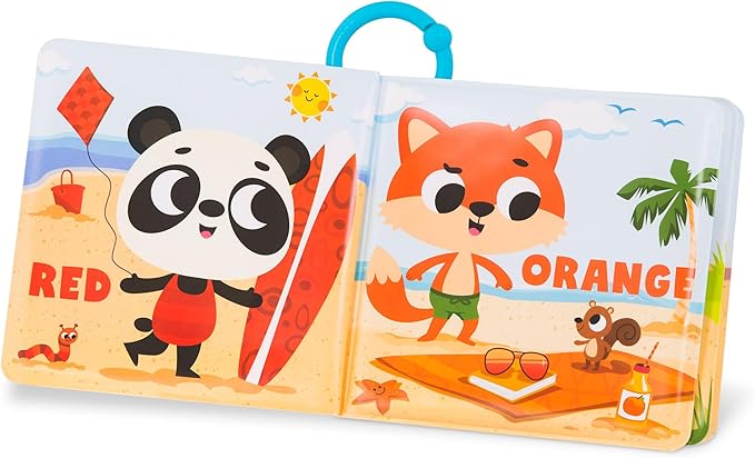 B. toys – Baby Bath Book – Educational Book for Babies – Book About Colors – Waterproof Bathtub Toys – 6+ Months – Tub Time Books – Colors