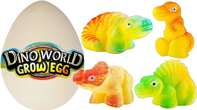 JA-RU Dino World Hatching Dinosaur Eggs Water Growing Toys for Kids (1 Egg) Surprise Dino Egg. Educational Science Toys. Bulk Dinosaur Goodie Bag Stuffers & Party Favors. 1745-1A (Pack of 2)