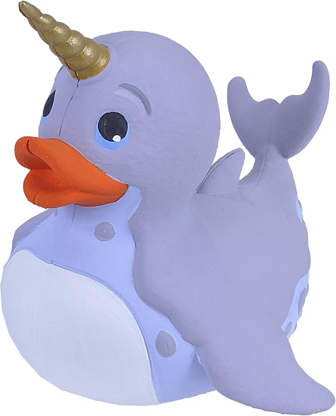 Wild Republic Rubber Duck, Narwhal, Gift for Kids, Great Gift for Kids and Adults, 4 inches