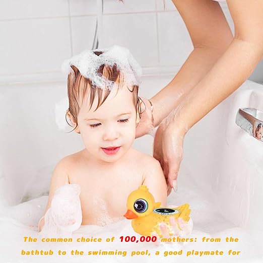 Baby Bath Thermometer with LED Display & Floating Crab Toy - 2-in-1 Color-Coded Alerts(Cold/Comfortable/Hot) | Bath Temperature Monitor, Adorable Floating Toys for Infants, Nursery Essentials
