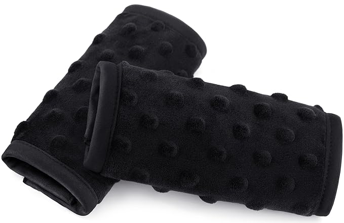 Pro Goleem Car Seat Strap Covers for Babies Soft Car Seat Strap Shoulder Pads for All Car Seats, Stroller, Pushcar, Black