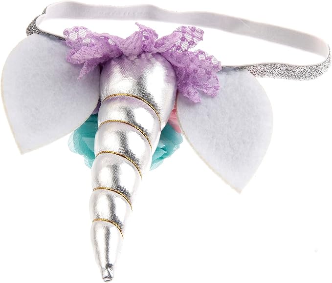 Nishine Baby Elastic Glitter Unicorn Horn Headband Children Unicorn Party Supplies Cosplay Gift