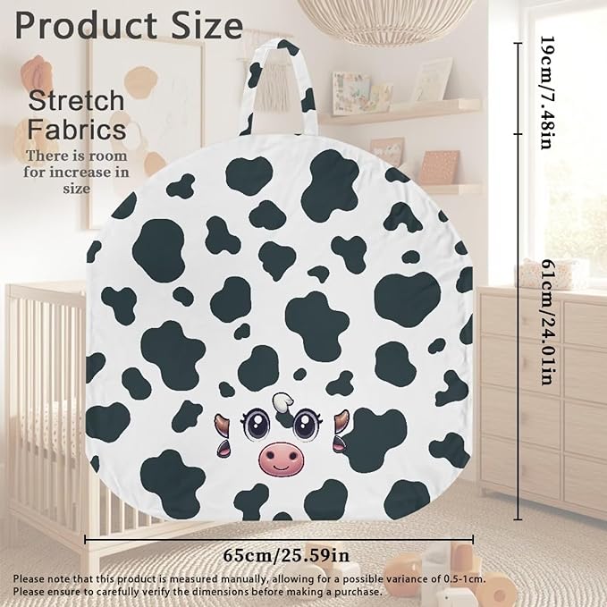 Classic Cowhide Print Baby Lounger Cover Removable Cover Ultra Soft Comfortable Lounger Slipcover Protector Cover for Infant Lounger Pillow Breathable and Reusable