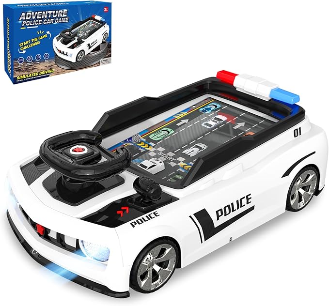 Mytothfy Musical Steering Wheel Racing Car Toy, Racing Adventure Car Steering Wheel for Toddler Kids, Toddler Simulated Driving Game Cars with Sound and Light, Xmas Birthday Gifts for Kids Ages 3+