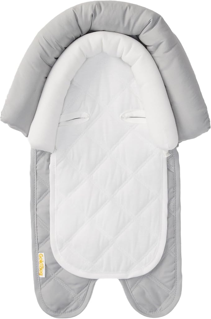 GoldBug Baby & Toddler 2-in-1 Duo Head Support for Car Seats - Grey